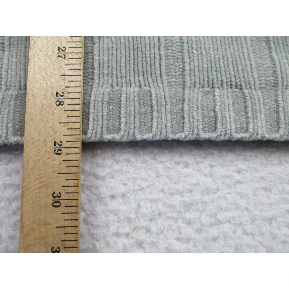 Southpole Sweater‎ Mens Medium Gray Black Chenille Ribbed Knit Mock Neck Striped